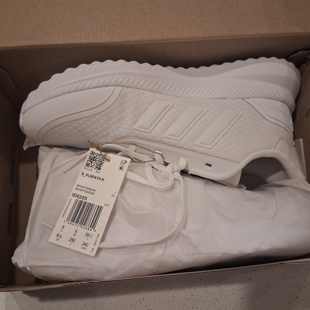 Adidas Kids White Sneakers